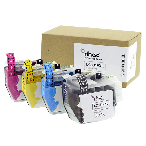 LC3319XL RIHAC Premium PIGMENT Ink Cartridges for Brother MFCJ5330DW